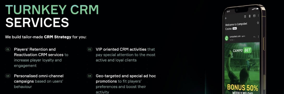 Soft2Bet turnkey CRM services with personalized campaigns, VIP retention, and geo-targeted promotions for player engagement.