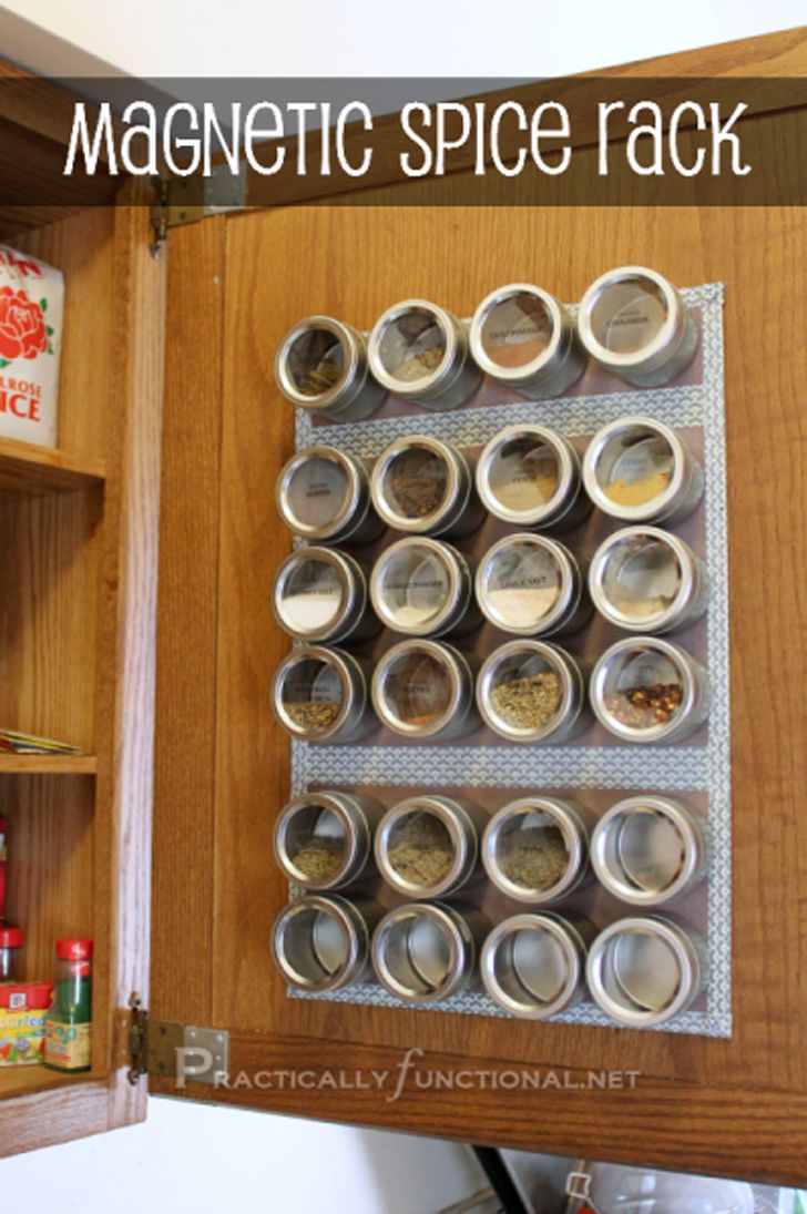 DIY spice rack magnetic practicallyfunctional