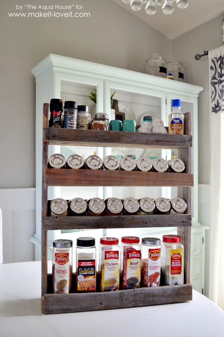 DIY spice rack pallet makeit loveit.