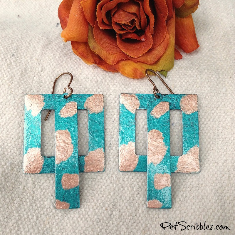 earrings diy petscribbles use metallic paints to make colorful metal earrings