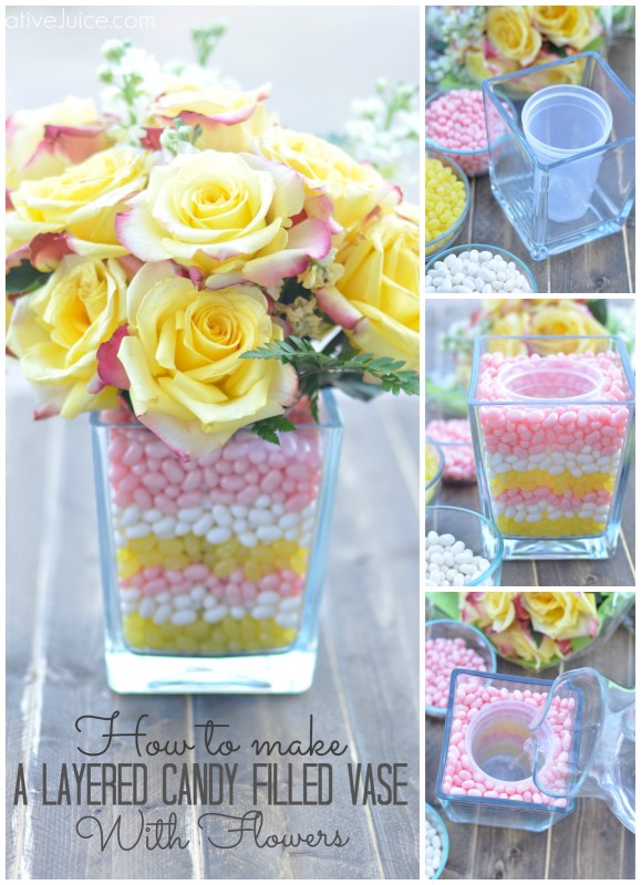 easter decor getcreativejuice to make a layered candy filled vase with fl