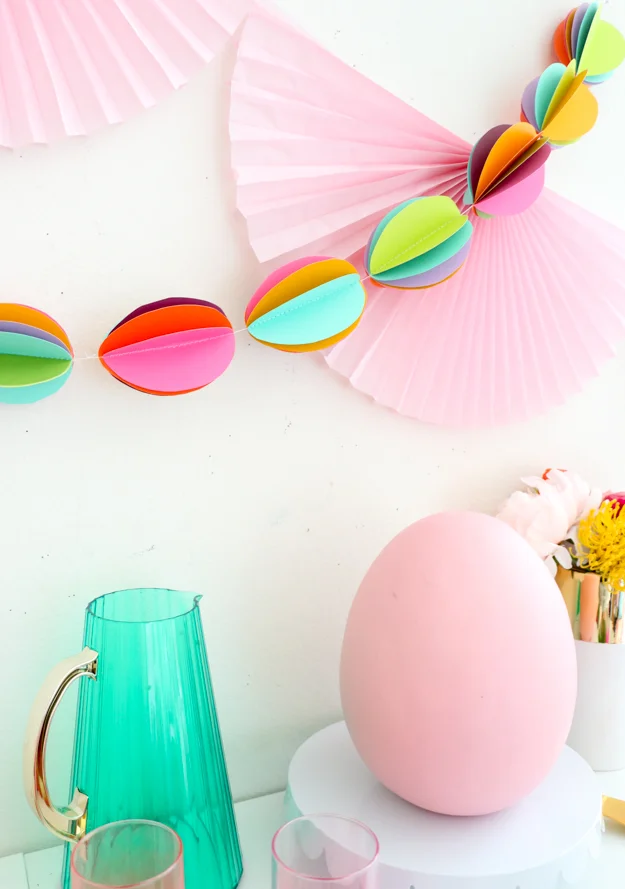 easter decor rainbow egg garland akailochiclife