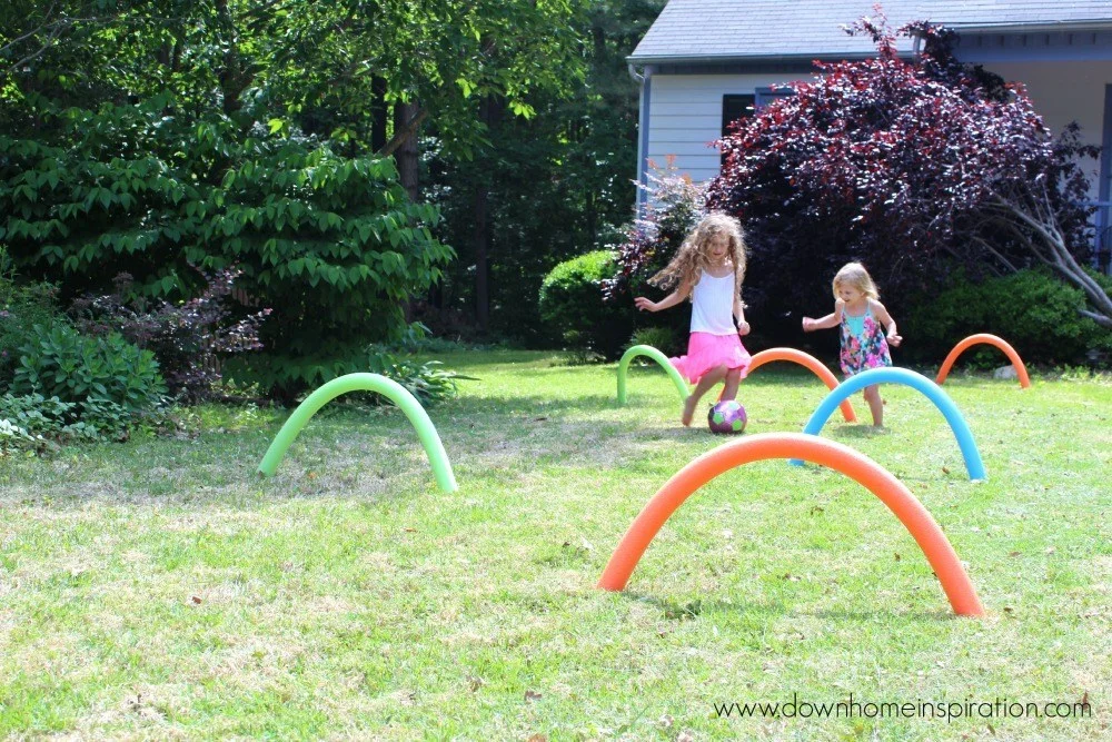 pool noodle diy croquet .downhomeinspiration