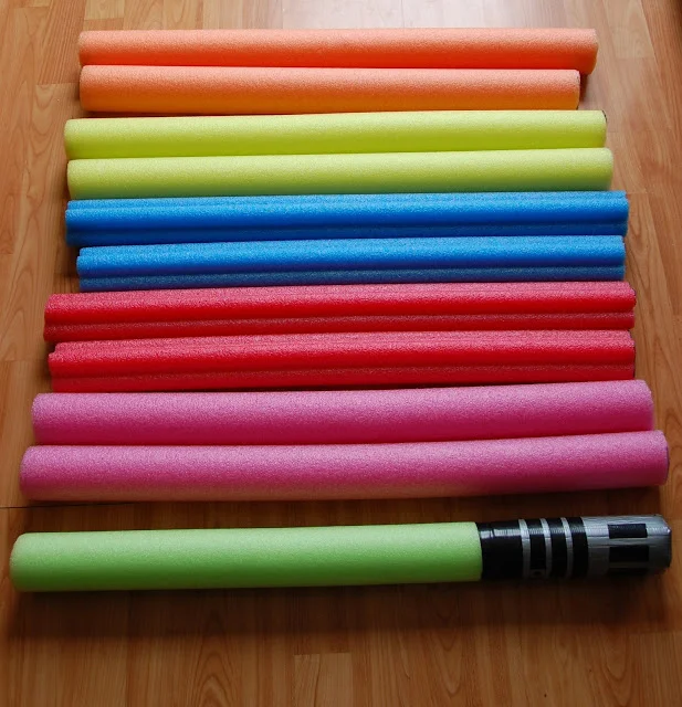 pool noodle diy light saber muddybootsblog.blogspot