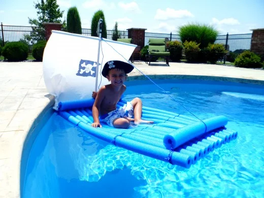 pool noodle diy raft feltmagnet