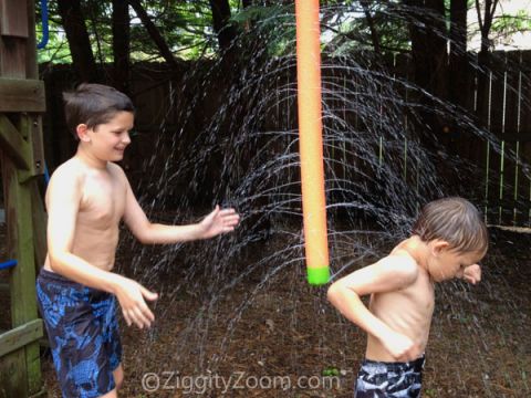 pool noodle diy sprinkler ziggityzoom