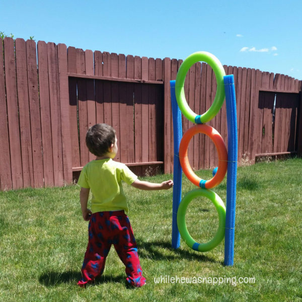 pool noodle diy toss game whilehewasnapping