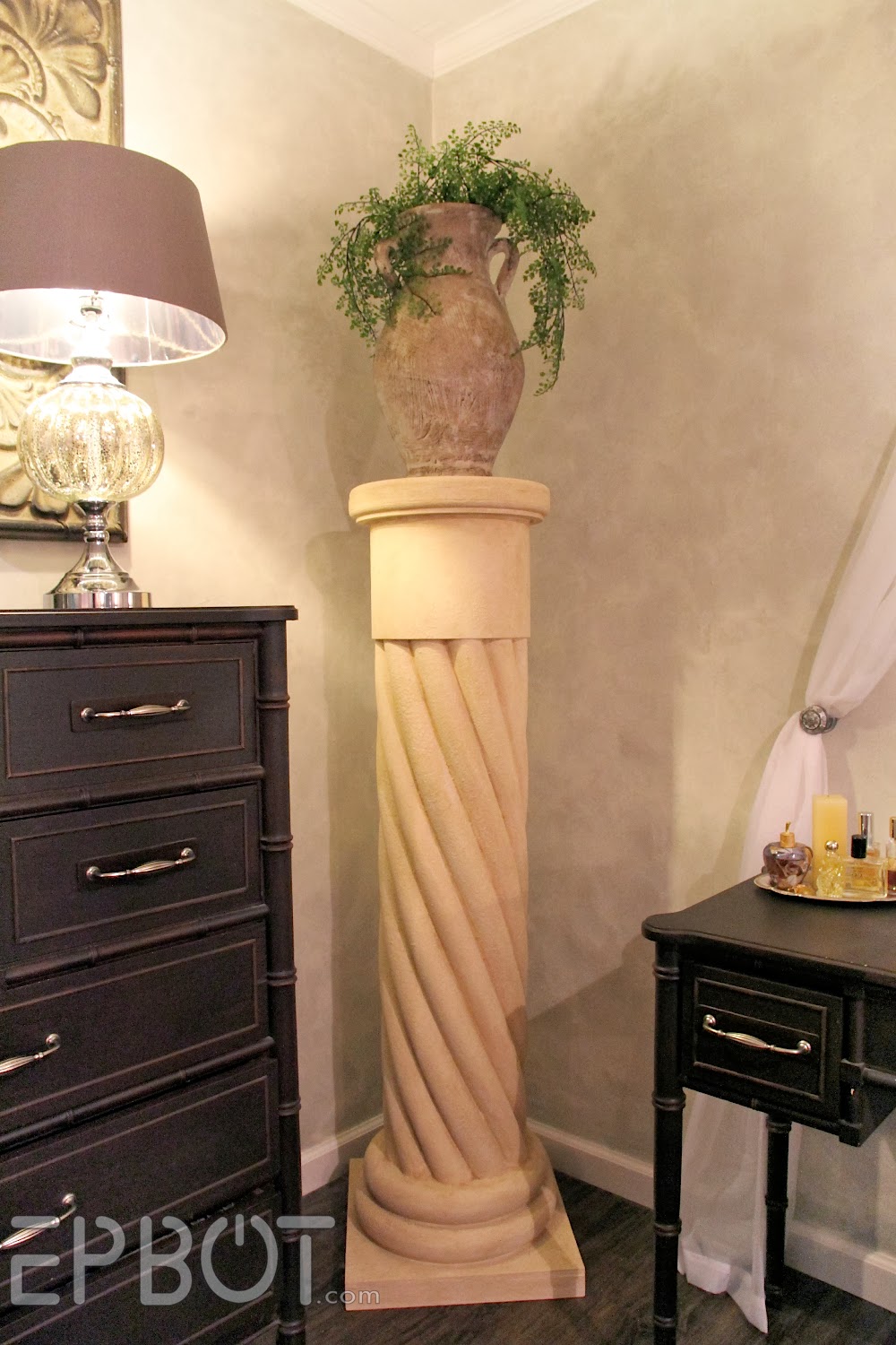 pool noodle faux stone column epbot