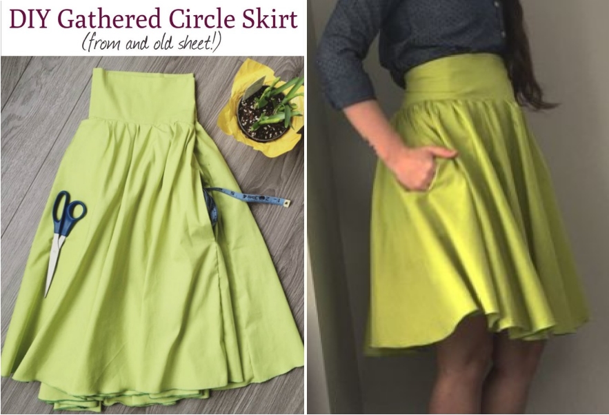 skirt diy gathered circle skirt appletreesewing