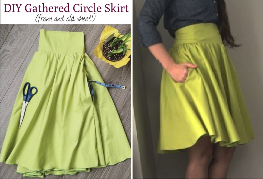 15 Easy Skirts To Sew For Spring And Summer 13 skirt diy gathered circle skirt appletreesewing