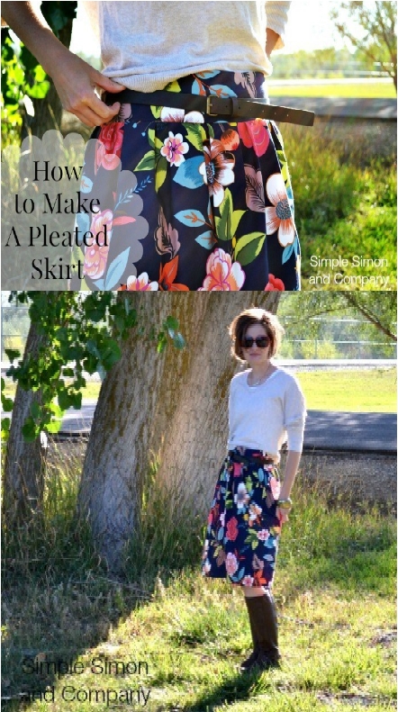 15 Easy Skirts To Sew For Spring And Summer 5 skirt diy wide waistband pleated simplesimonandco