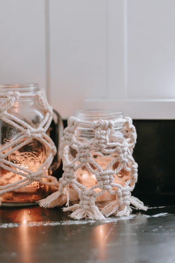 diy macrame macrame mason jars decorhint