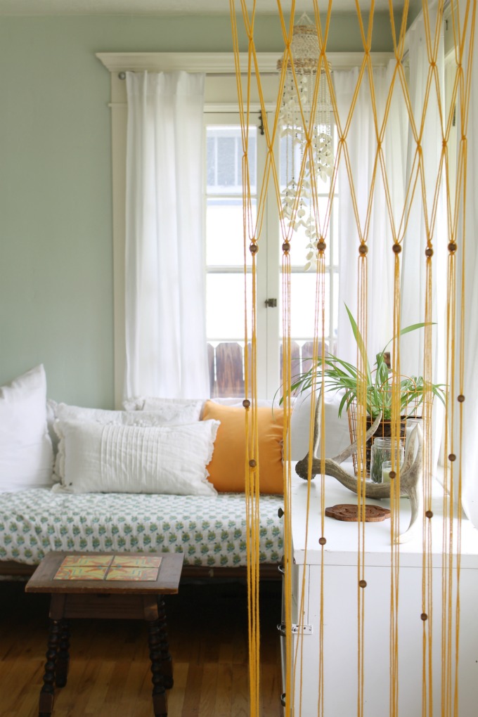 diy macrame room divider thewickerhouse