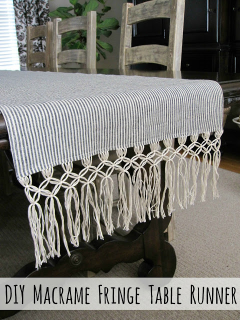 diy macrame table runner drivenbydecor.