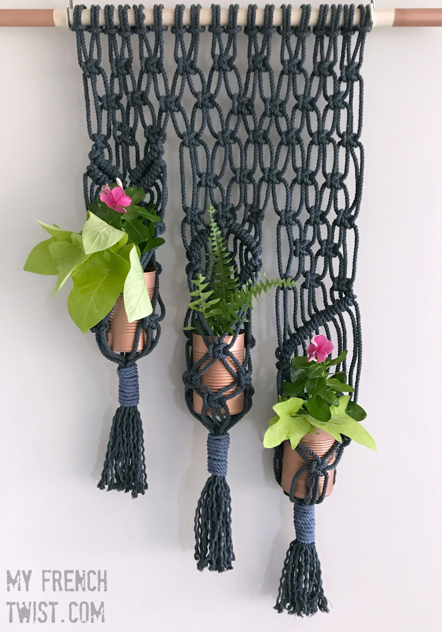 diy macrame three pot planter myfrenchtwist