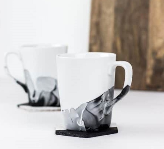 nail polish diy marbled mugs acraftedpassion 1