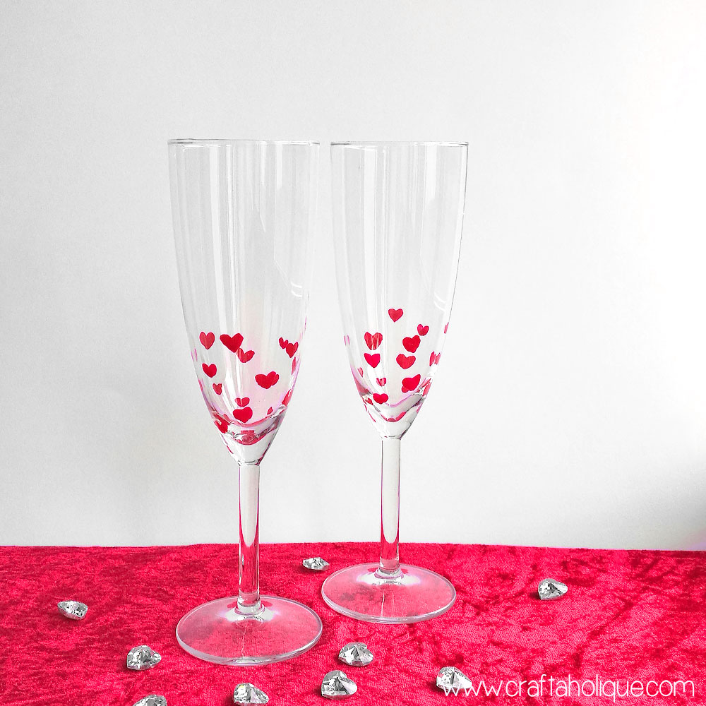 nail polish diy valentine flutes craftaholique