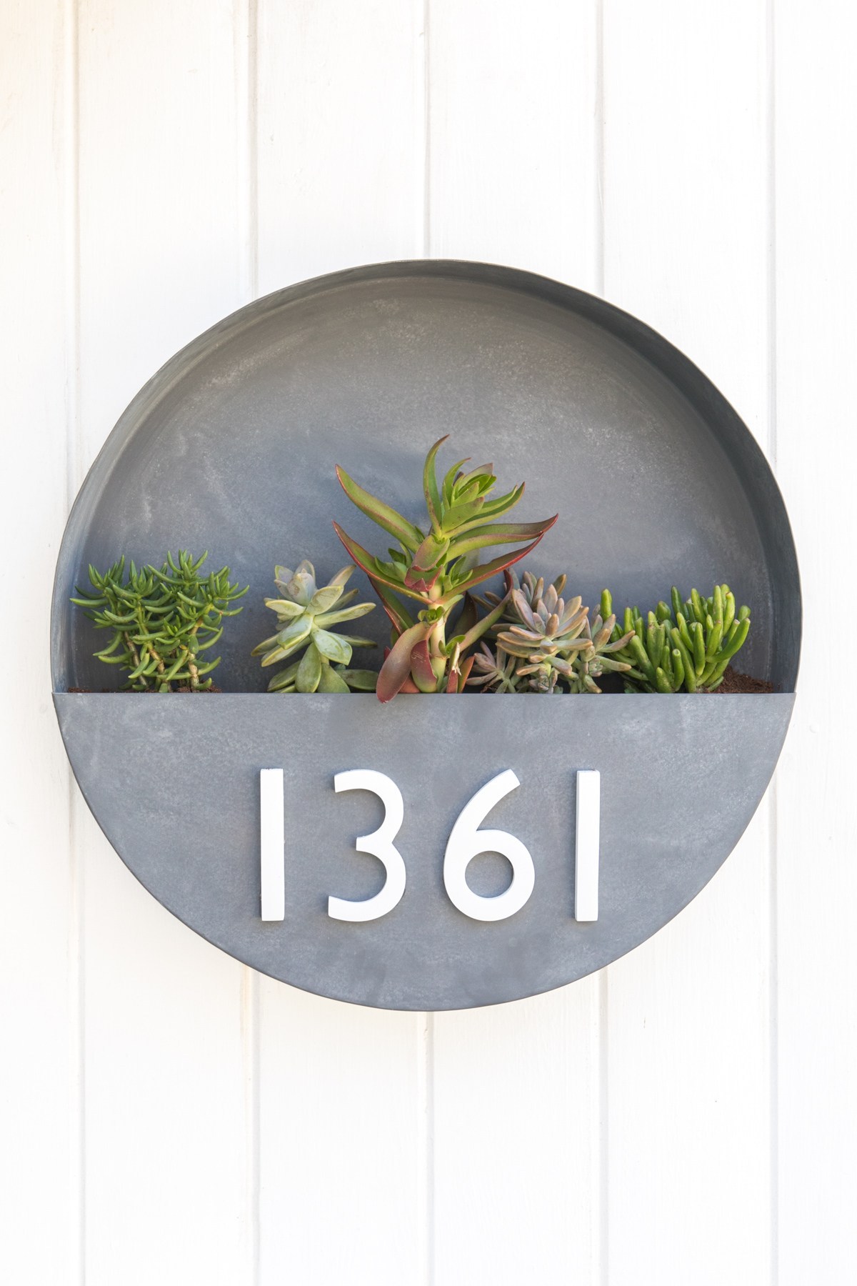 succulent decor house number planter sarahhearts.