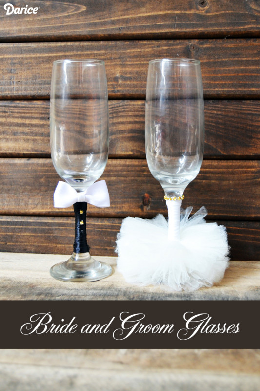 wine glass diy bride and groom blog.darice