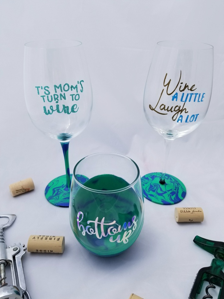 wine glass diy personalized leapoffaithcrafting