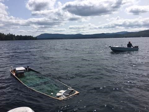 small capsizing on Sacandaga Lake